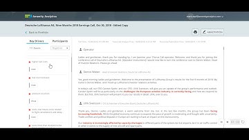 Amenity Viewer - NLP Text Analytics & Sentiment Analysis Platform for Finance