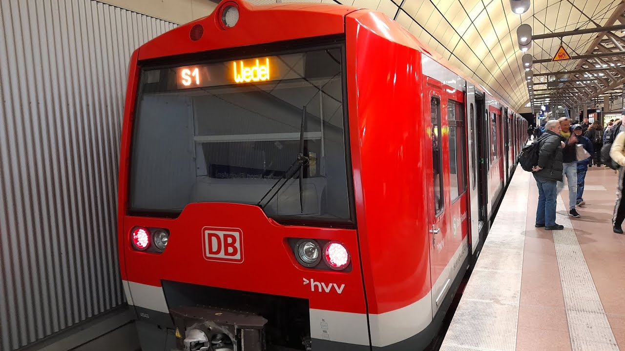 Mitfahrt in der S1 von Wandsbeker Chaussee bis Hamburg Airport (Flughafen) in der BR 474 543-6
