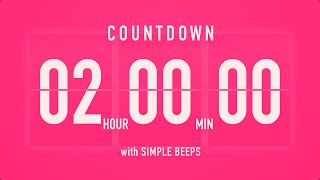 2 Hours Countdown Flip Clock Timer / Vibration Beep 💓