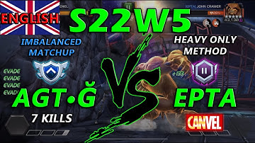 AW: AGT•Ǧ vs. epta | S22W5 | 7 Kills | IMBA WAR, SASQUATCH MINIBOSS - Marvel Contest of Champions