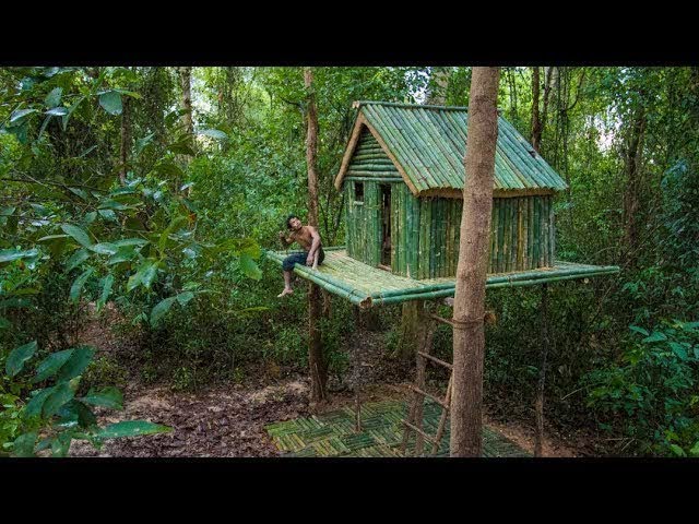 Construir la Más Hermosa Selva de Bambú de la Casa de la Villa por la  Antigua Habilidad - YouTube