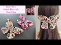 Easy Diy Large Fabric Butterfly Hair Clips | How to Make Fabric Butterflies | Butterfly Bow Hair Tie