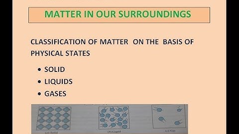 Class 9 Matter in our Surroundings | Classification of  Matter -SOLIDS,LIQUIDS,GASES