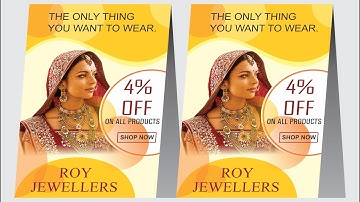 How to make JEWELLERY BANNER design in CorelDRAW | Techpro Deb