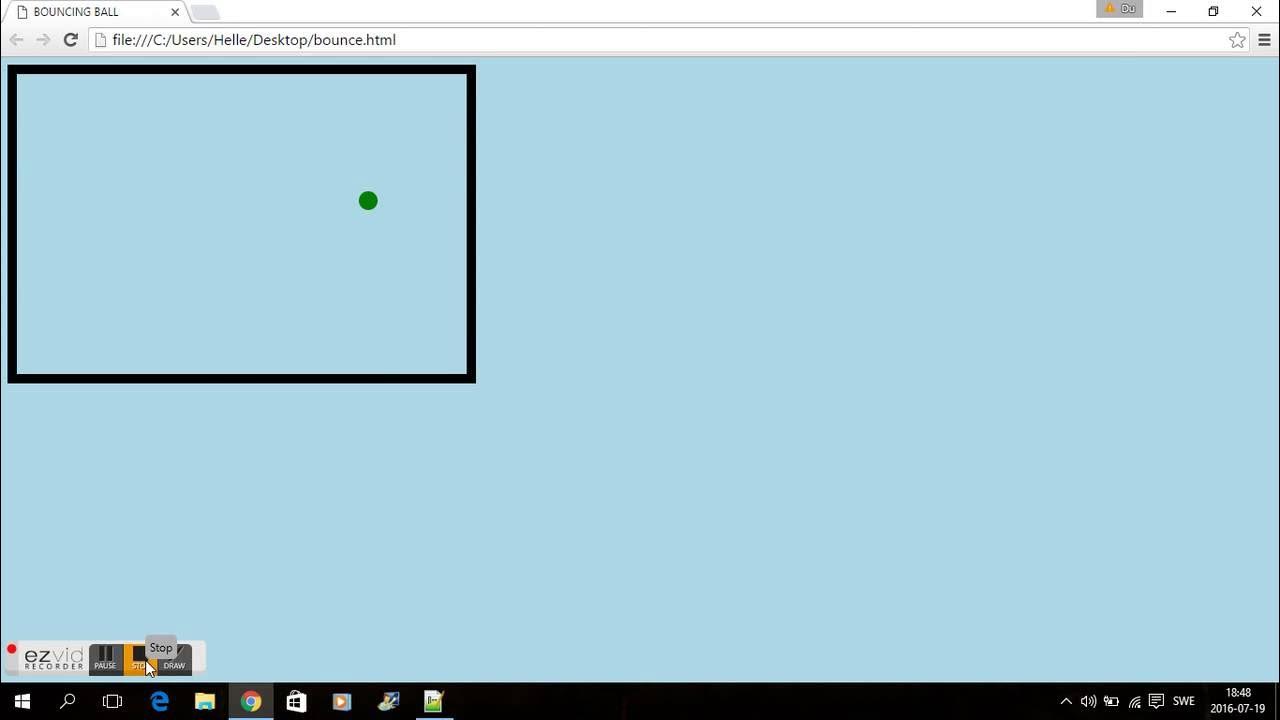 JAVASCRIPT BOUNCING BALL - YouTube