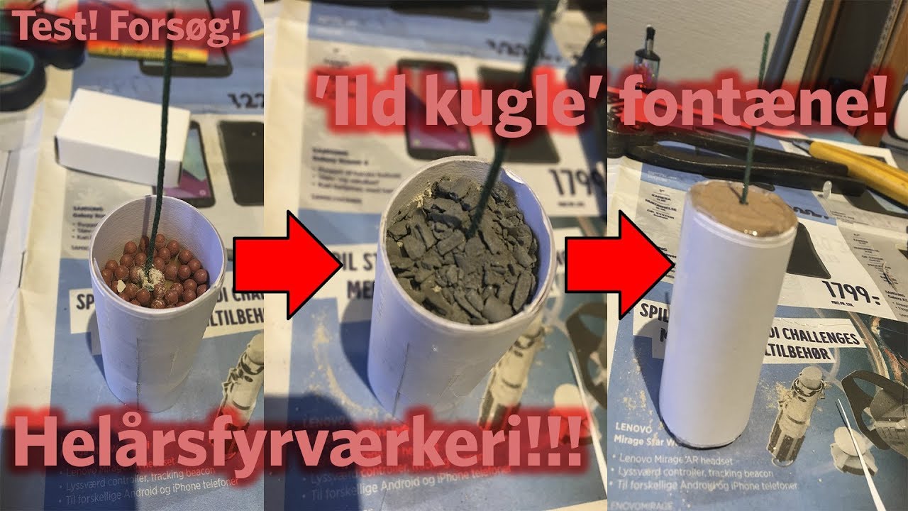 Ild kugle fontæne! Helårsfyrværkeri! | Test 3