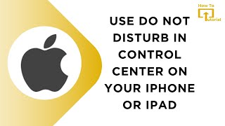 How to Use Do Not Disturb in Control Center on your iPhone or iPad screenshot 2