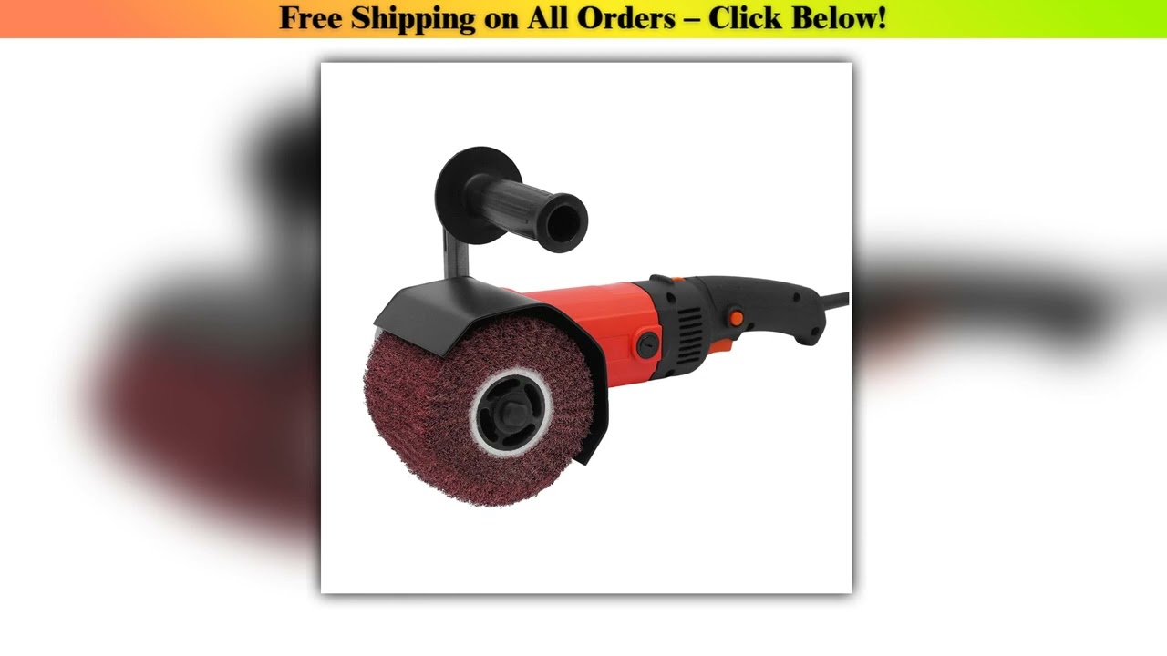 1580W Electric Brushing Machine Pure Copper Brushed Motor Handheld Wire Drawing Machine with Wheel