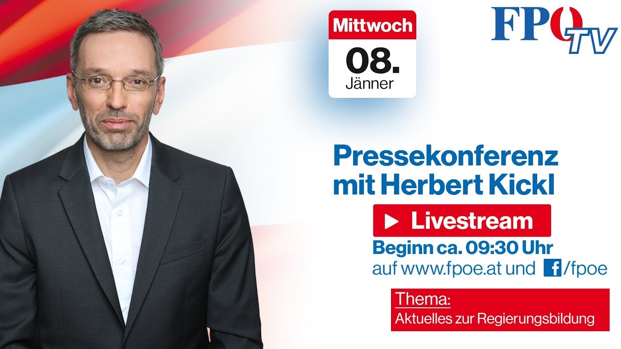 Pressekonferenz mit Herbert Kickl über die neue schwarz-grüne Linksregierung!