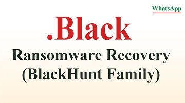 |SOLVED| Black Hunt (.Black) ransomware virus - removal and decryption