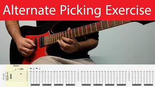 Alternate Picking Exercise For Guitar From Speed Mechanics With Tabs