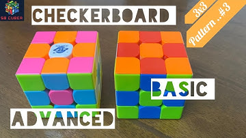 How to make basic and advance Checkerboard Pattern in 3x3 Rubik