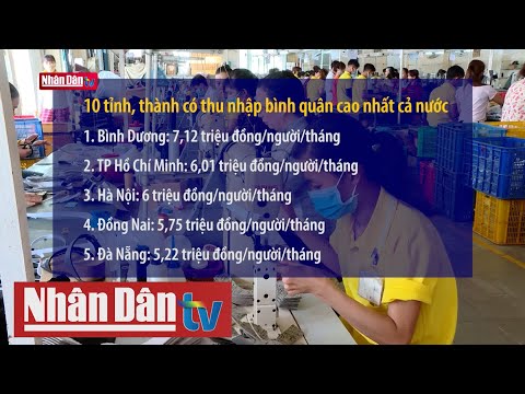 Video 10 tỉnh, thành có thu nhập bình quân cao nhất cả nước... - youtube