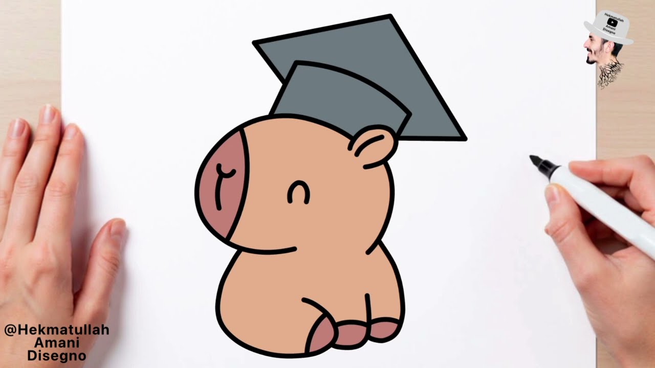 Как нарисовать капибару, вытянутую в разные стороны: пошаговая инструкция