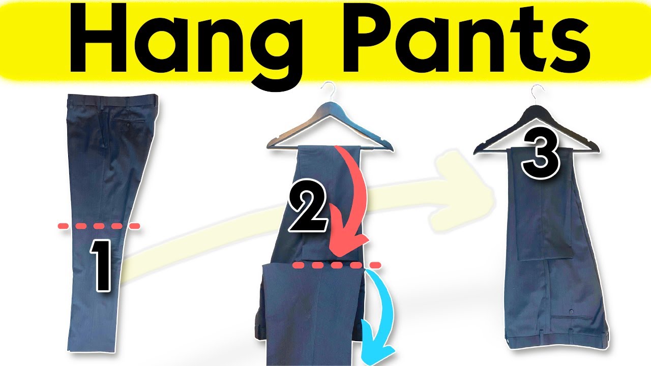 how to hang dress pants