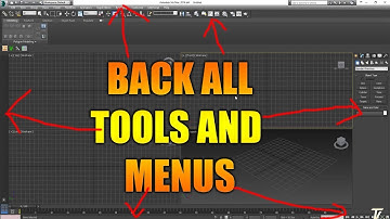 MIssing Menus And  all Tools In 3DsMax 2012 To 2018 Easy TO Backup