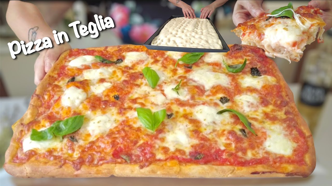 Pizza in teglia in 3 ore 🍕🔥 Ingredienti per una teglia (30x40) e mez