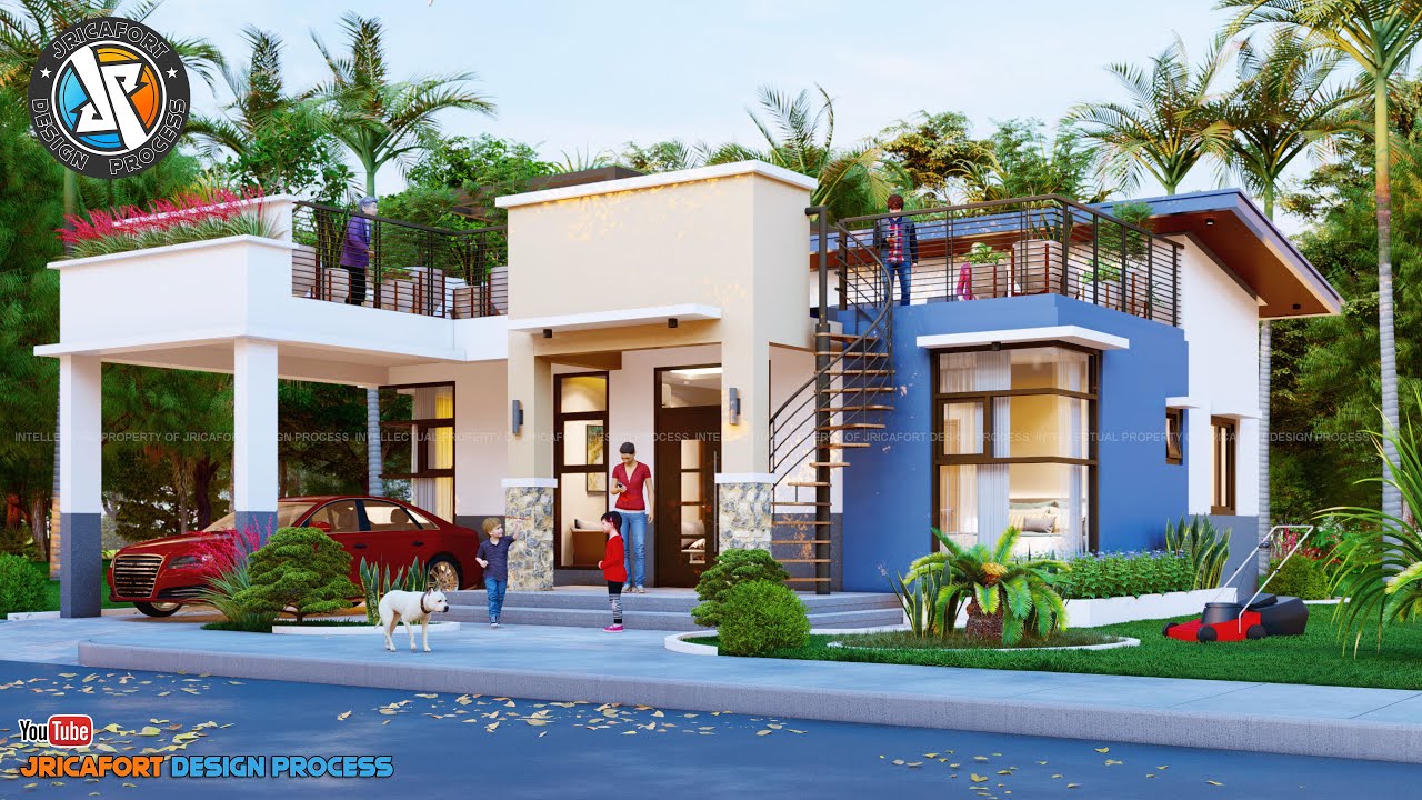 Small House Design 3 Bedroom With Roof Deck 70 Square Mtr 753 Square Ft Id Max Houzez