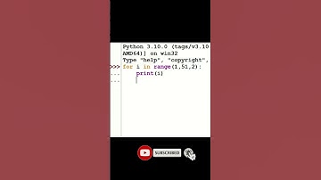program to print all odd numbers from 1 to 50 in python #techalert #howto #programming