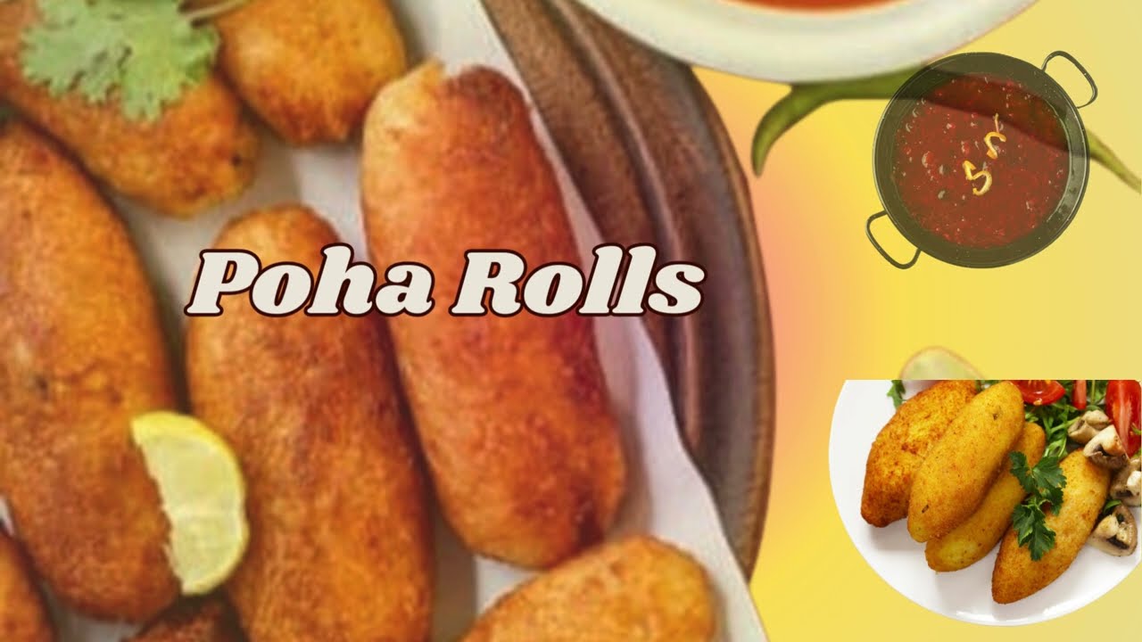 Poha Rolls Fried mashed potatoes with Poha is an interesting and hearty combination! It's a fusion o