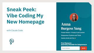 Full Vibe Coding a New Homepage with Claude Code Update