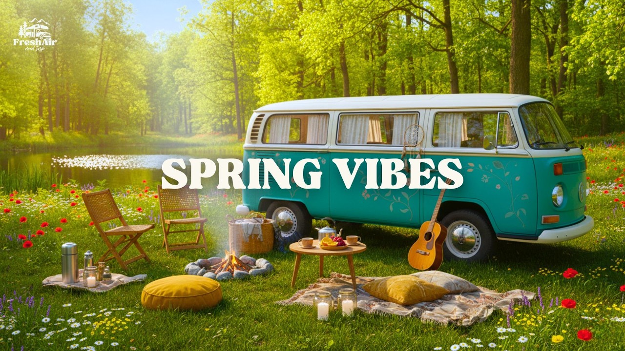 Spring Songs 🌱 Feel Good Folk & Relaxing Acoustic Guitar for Sunny Days