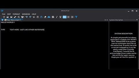 NOTEPAD IN VB.NET WITH SOURCE CODE