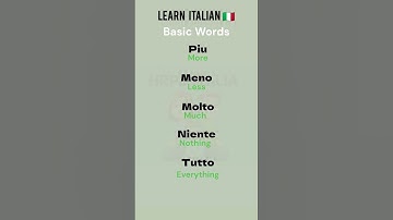 Basis Italiaanse woorden | Eenvoudige manier om Italiaans te leren | Leer Italiaans op een gemakk...