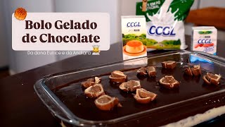 Bolo gelado de chocolate com CCGL. 🥮🍫🥛