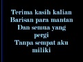 THE RAIN Barisan para mantan LIRICK