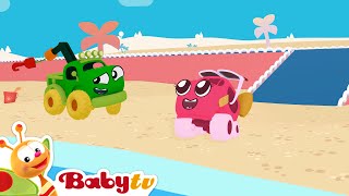 Fun at the Beach with Beep Beep🚗| Fun with Cars and Trucks 😎 | Toddler Videos @BabyTV