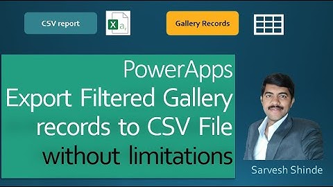 Export filtered gallery records to CSV file from PowerApps | Export to CSV | Power Automate FLOW