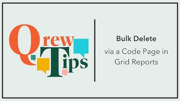 Aangepaste recordupdate-opties toegevoegd aan rapport | QrewTip