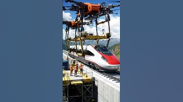 Ai Railway Construction via Drones: The Technology of the Future! #drone #automobile #technology