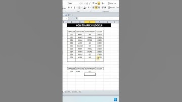 How To Apply VLOOKUP In Excel || #vlookup #shorts #exceltricks #viral #youtubeshorts #jstips