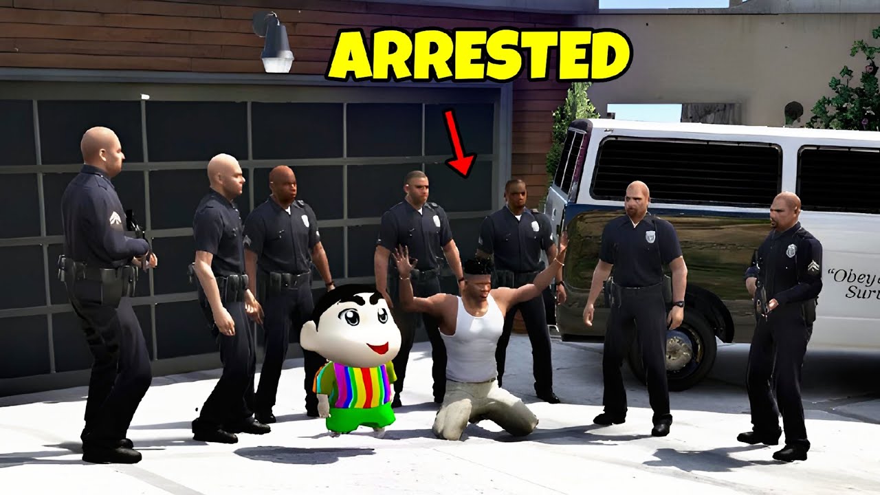 GTA 5 : FRANKLIN GOT ARRESTED 😯 AND ESCAPE FROM PRISON