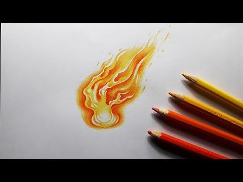Como Desenhar e Colorir Fogo - Tutorial de fogo  PASSO A PASSO- How to Draw Fire