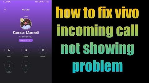 how to fix vivo incoming call not showing on display problem 2021 | vivo incoming call screen off |