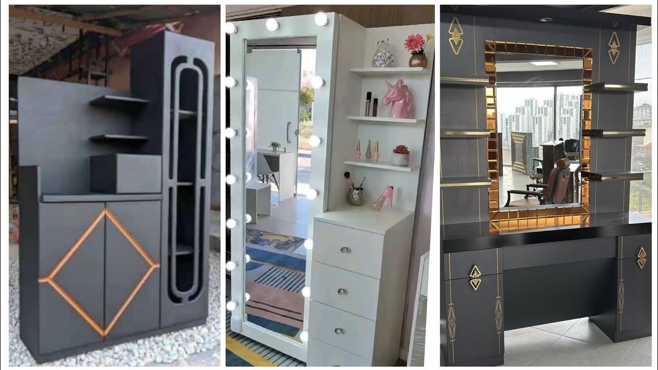 Beautiful stylish dressing long mirrors needle designs and dressing makeup style designs#