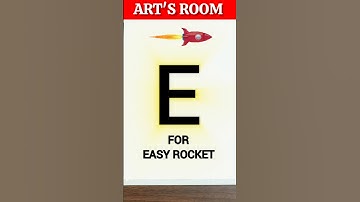 How to Draw a Rocket with Letter E ✏️ | Easy Drawing for Beginners #shorts #artsroom