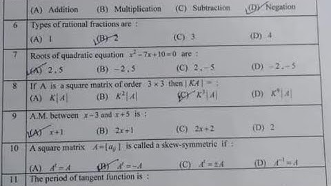 Solved mcqs 1st year math lahore board (group 2) 2023