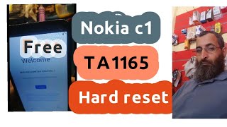 nokia c1. TA1165 hard reset