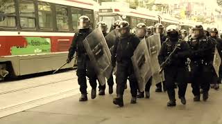 I put the Grand Army of the Republic Suite over Canadian Riot Police marching