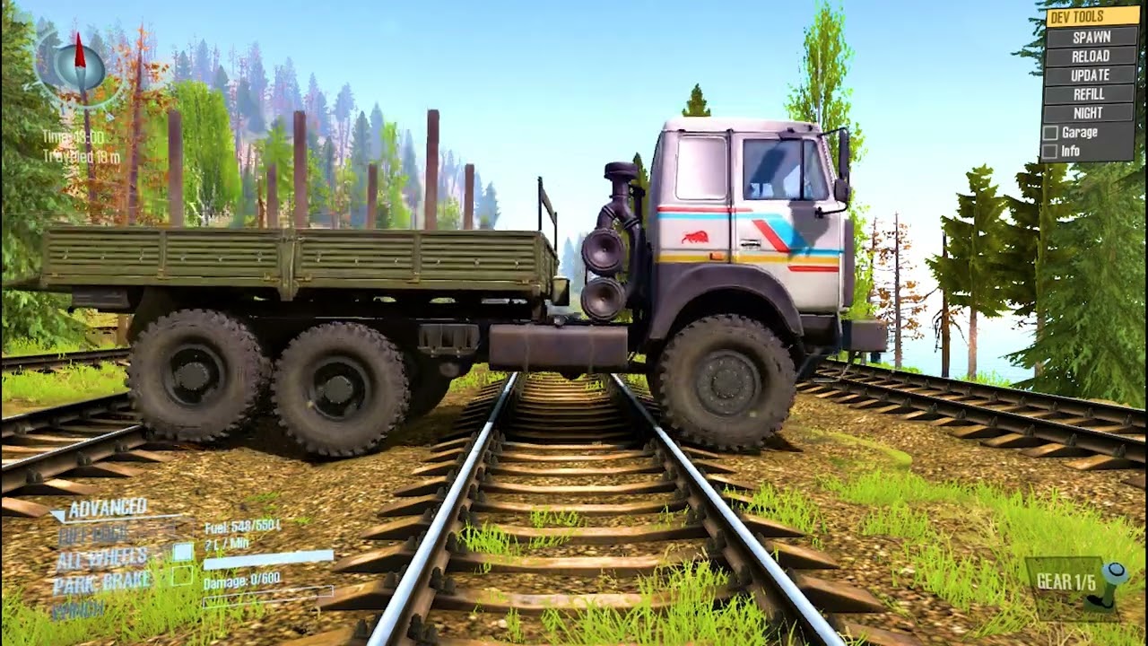 Spintires: Mudrunner Daily Game Trucks VS Traintracks GameDaily41 