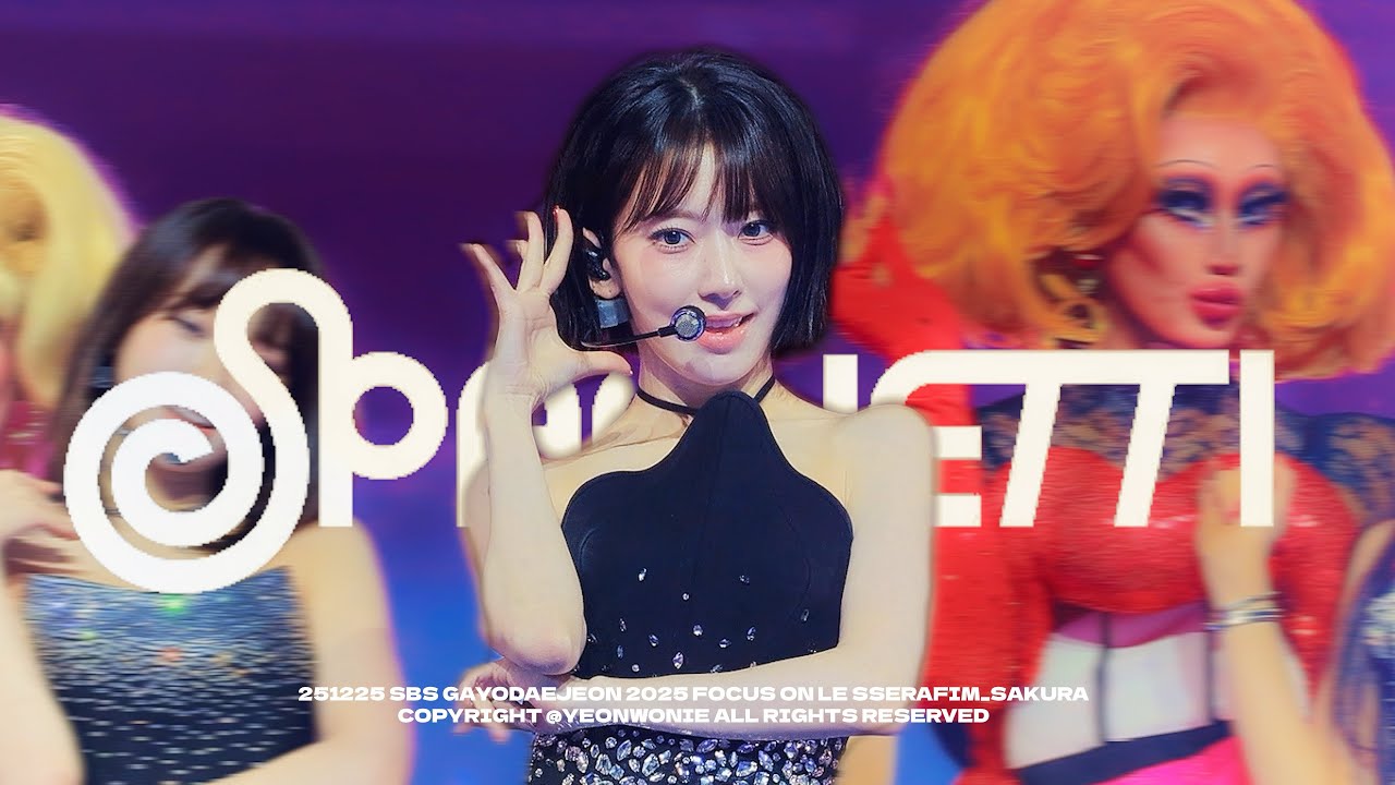 [4K] SBS 가요대전 르세라핌 사쿠라 "SPAGHETTI" 직캠 | 251225 GAYO DAEJEON LE SSERAFIM SAKURA FANCAM
