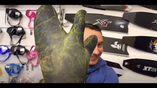 Перчатки для подводной охоты 5мм, 7мм, 9мм пятипалые, трёхпалые неопрен Yamamoto 39