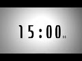 15 minutes countdown timer with voice announcement every minute