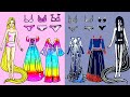 Paper Dolls Dress Up - Costumes Party Sadako & Rapunzel Dress Handmade - Barbie Story & Crafts