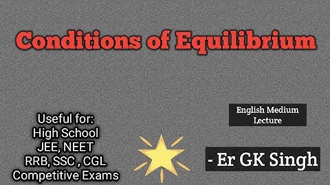 Conditions of Equilibrium || Physics