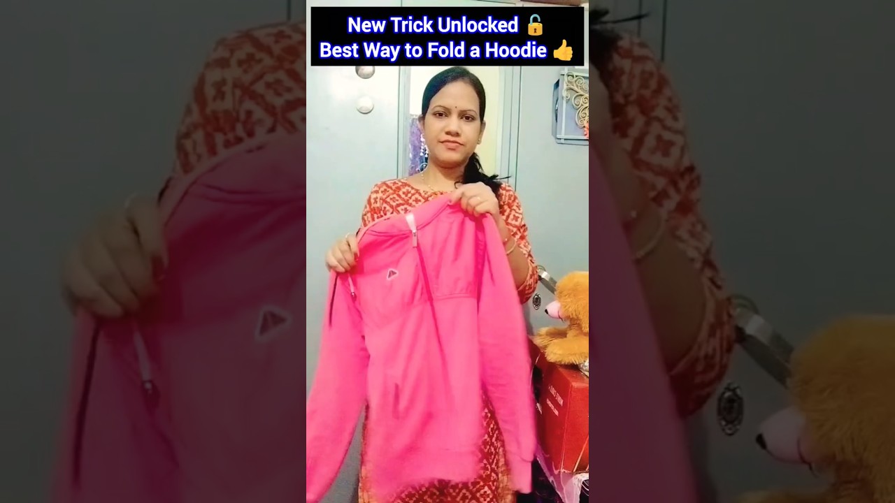 👍 Best Way to Fold a Hoodie #shorts #lifehacks #viralshorts